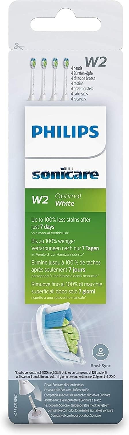 Philips Sonicare White Replacement Brush Heads 2 Pack - 8 Count