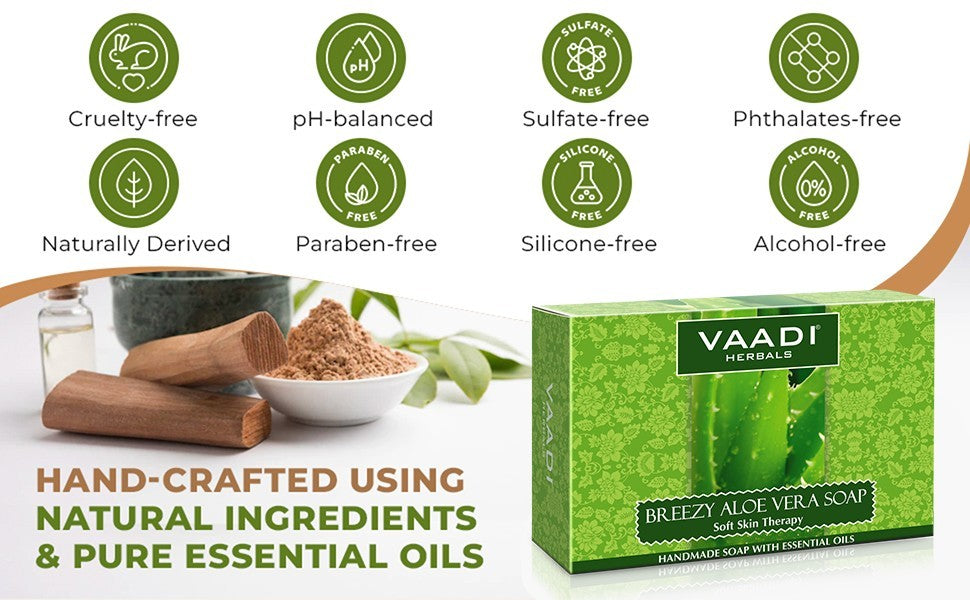 Natural Aloe Vera & Honey Soap Bars Pack of 3 Moisturizing Skin Care