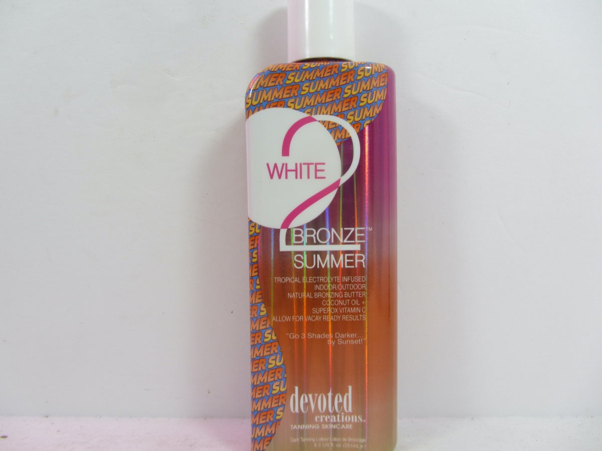 White 2 Bronze Summer Tanning Lotion - Natural Bronzing Butter for All Skin Types