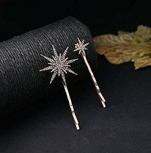Moon & Star Crystal Hair Clips Set Women Girl Hair Accessories Jewelry