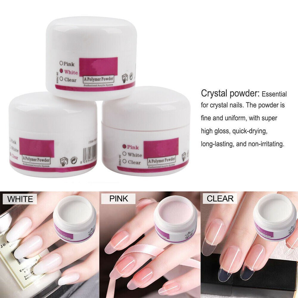 DIY Acrylic Nail Kit for Beginners with Gel Powder & Nail Tools