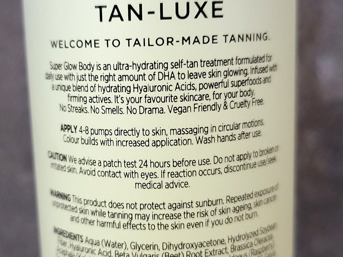Tan-Luxe Super Glow Hyaluronic Self-Tan Serum 5.07 oz - Gradual Tan, Hydrating