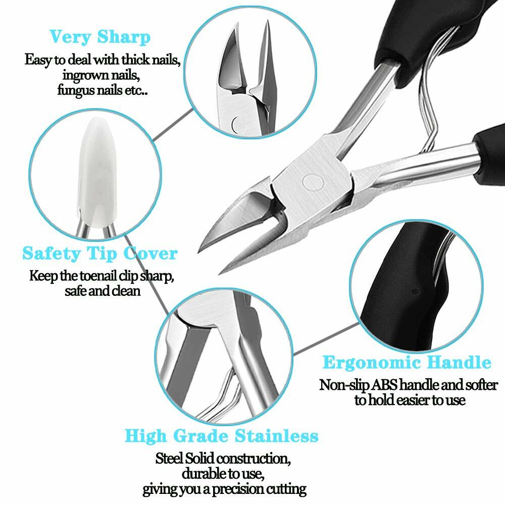 Heavy Duty Toenail Clippers for Thick & Ingrown Nails - Elderly Foot Care