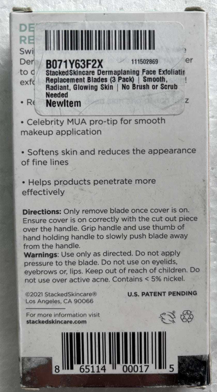 Dermaplaning Replacement Blades Pack of 3 for Skincare
