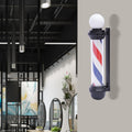 32-Inch Rotating LED Barber Pole Light - Outdoor Sign for Hair Salon