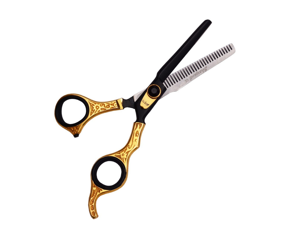 Professional Hair Cutting & Thinning Scissors Set 6.5 Inch - Barber Shears with Razor & Tweezers