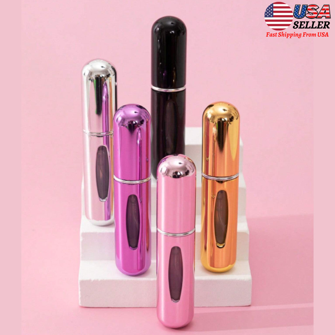 Travel Refillable Perfume Atomizer Bottle 5ml Leak-Proof Spray Pump