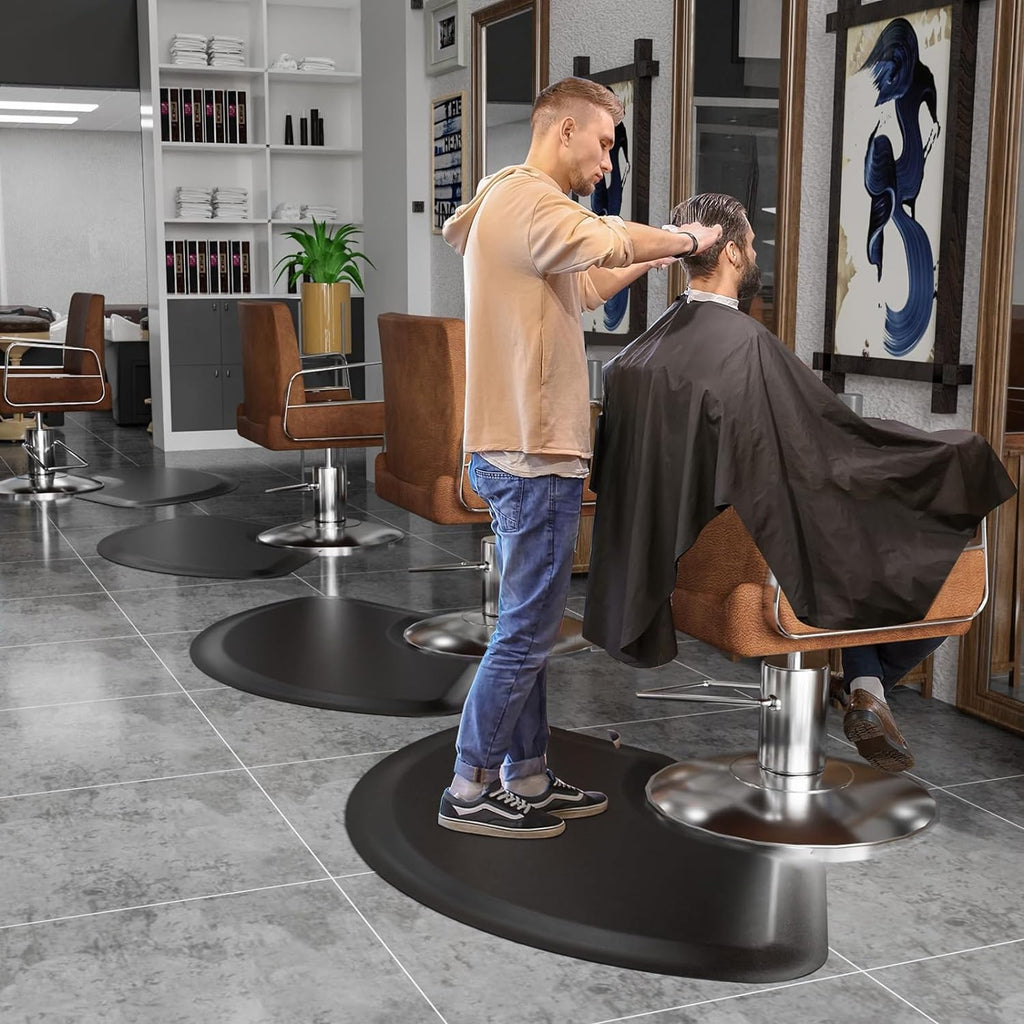 Anti-Fatigue Salon Floor Mat for Hair Stylists - Water-Resistant, Cushioned, 4.5 x 2.45 ft