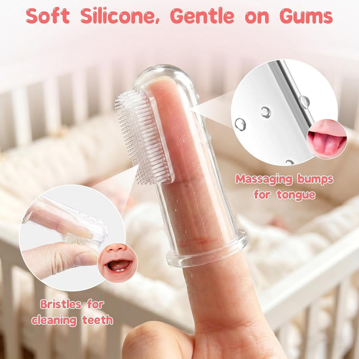 Disposable Baby Toothbrush & Tongue Cleaner 52Pcs Gentle Oral Care Set