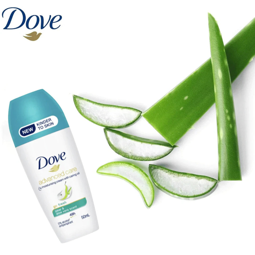 Dove Pear & Aloe Vera Roll-On Deodorant Pack - 50mL, 48H Freshness