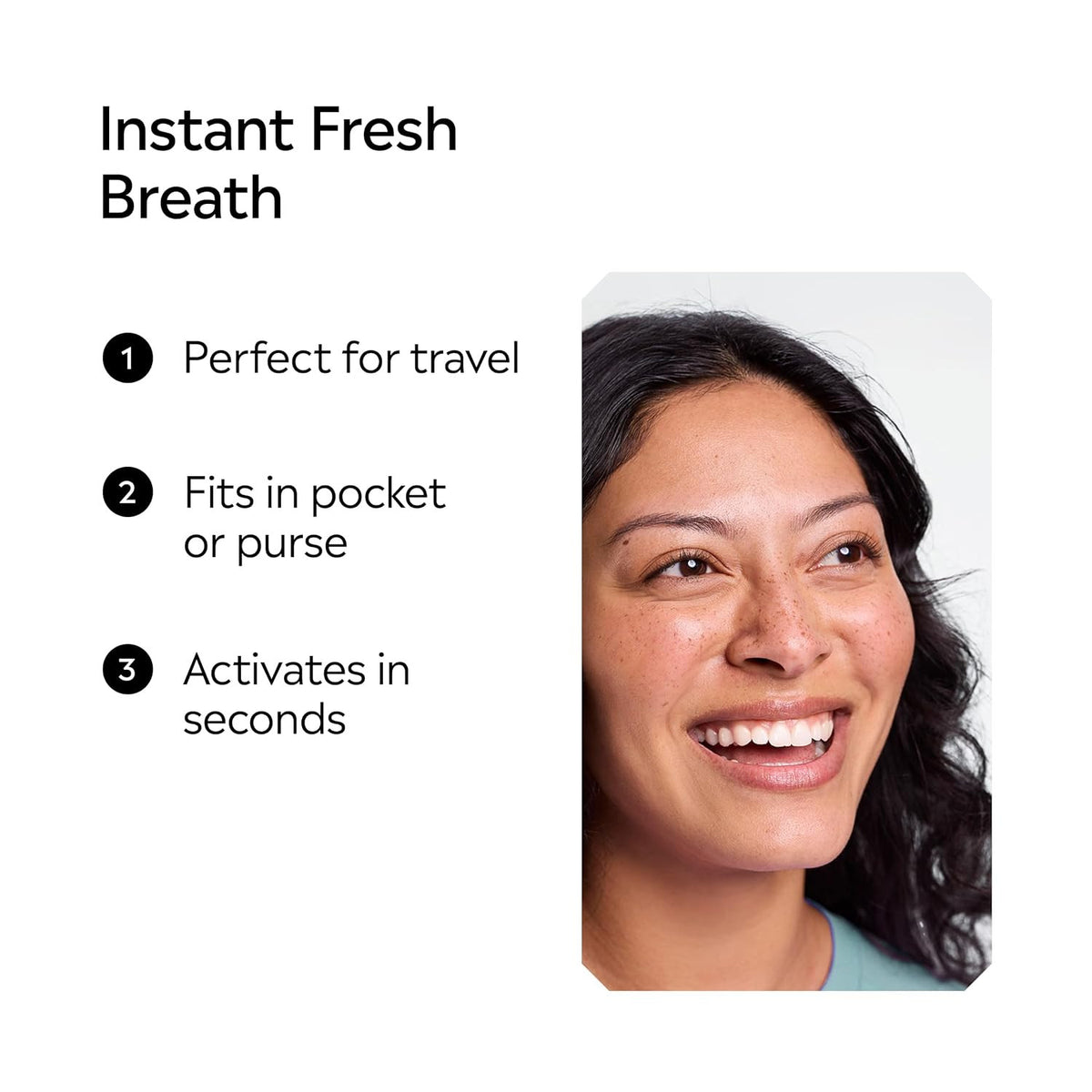 Portable Breath Freshener Spray - Cool Mint, Sugar-Free, Non-Aerosol, 2 Pack