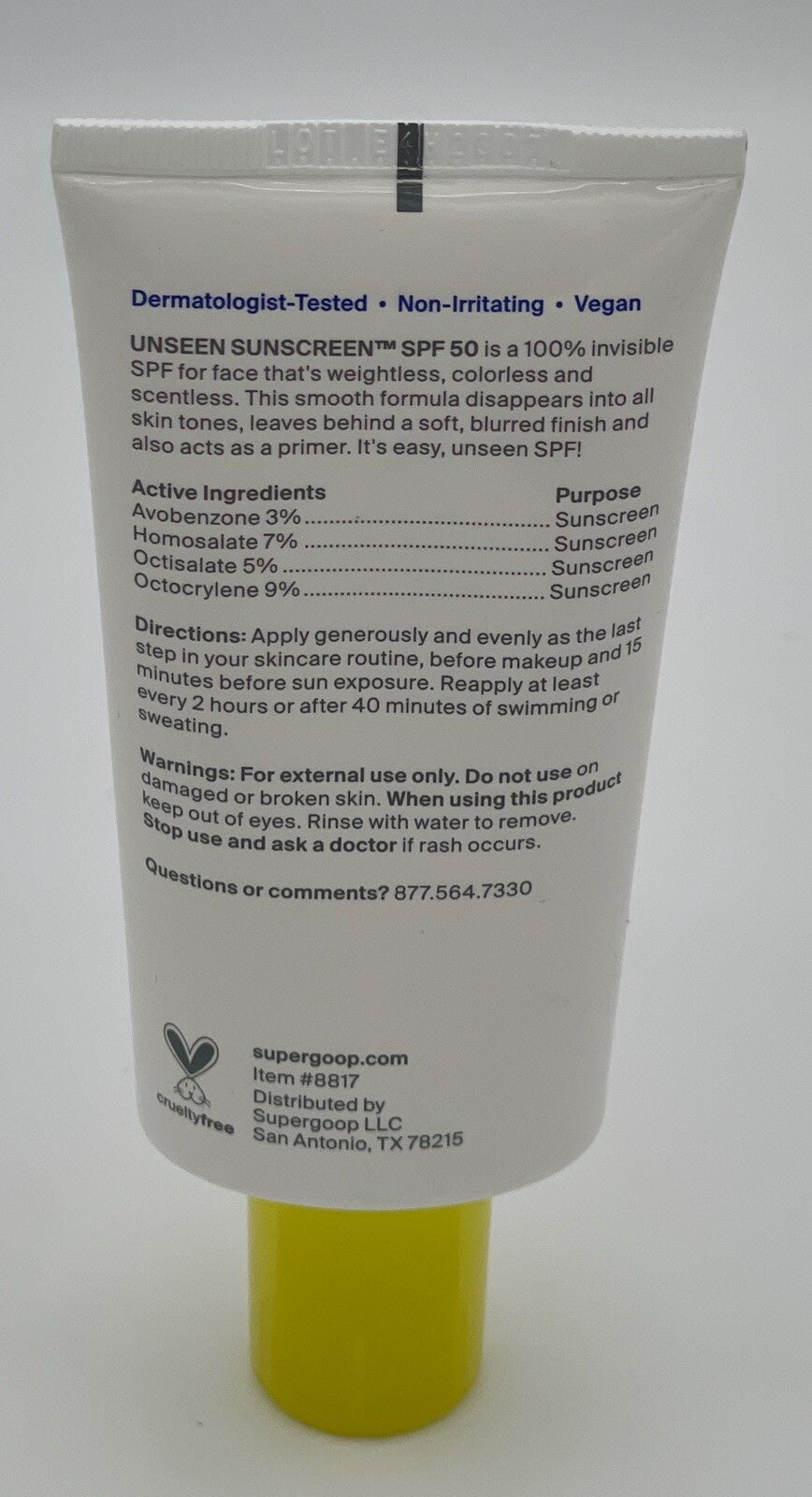 Unseen Sunscreen SPF 50 - 1.7 Oz, Broad Spectrum, Sealed