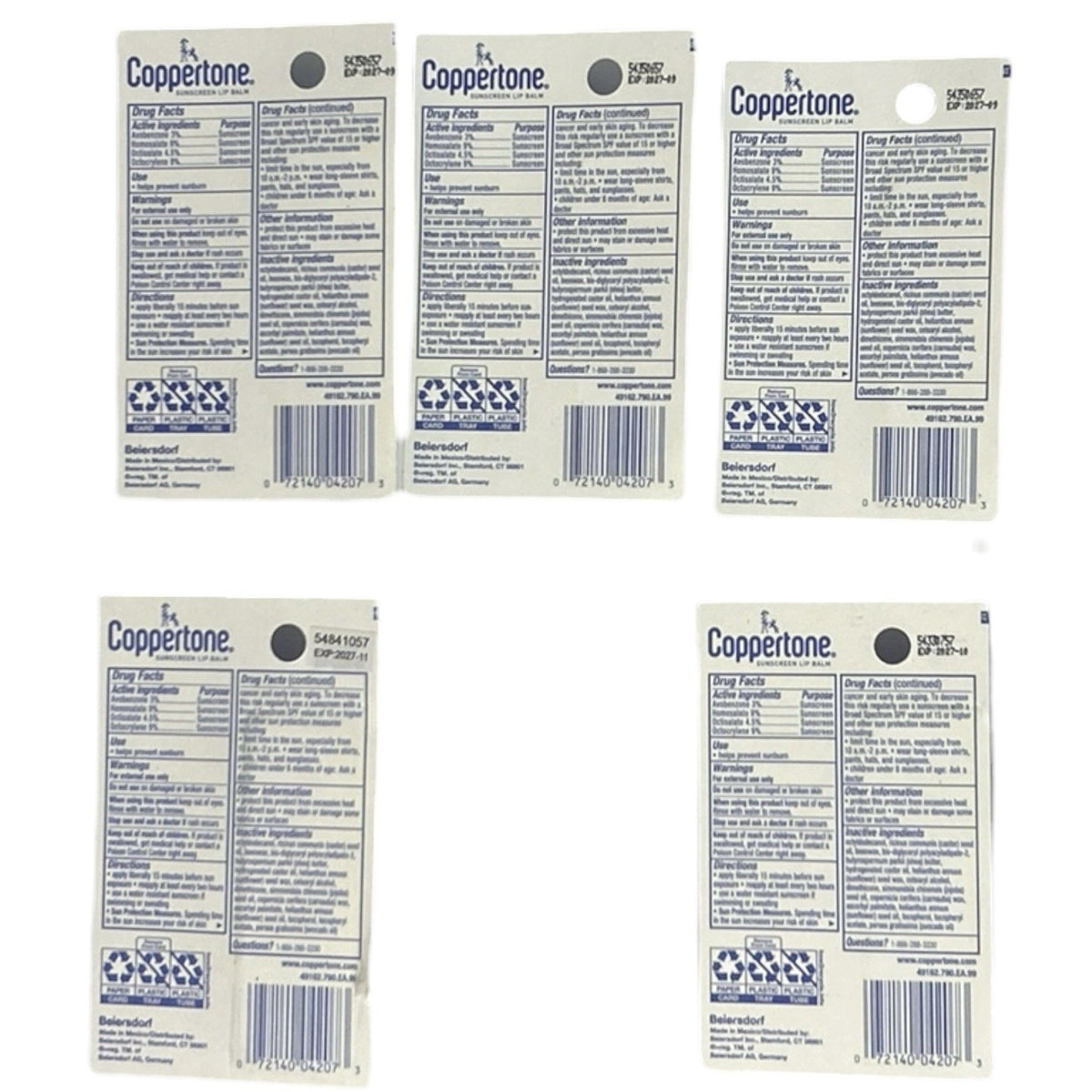 SPF 30 Sunscreen Lip Balm Pack - Hydrating, Water-Resistant Lip Protection