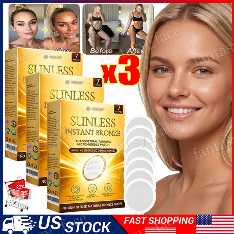 Sunless Natural Glow Tanning Patches - Gradual Bronze Skin Enhancer