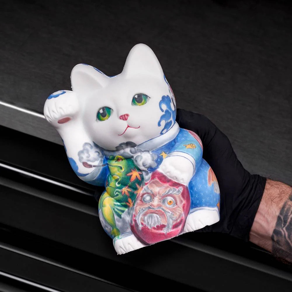 Tattoo Practice Toy: Tattooable Lucky Cat Doll for Practice