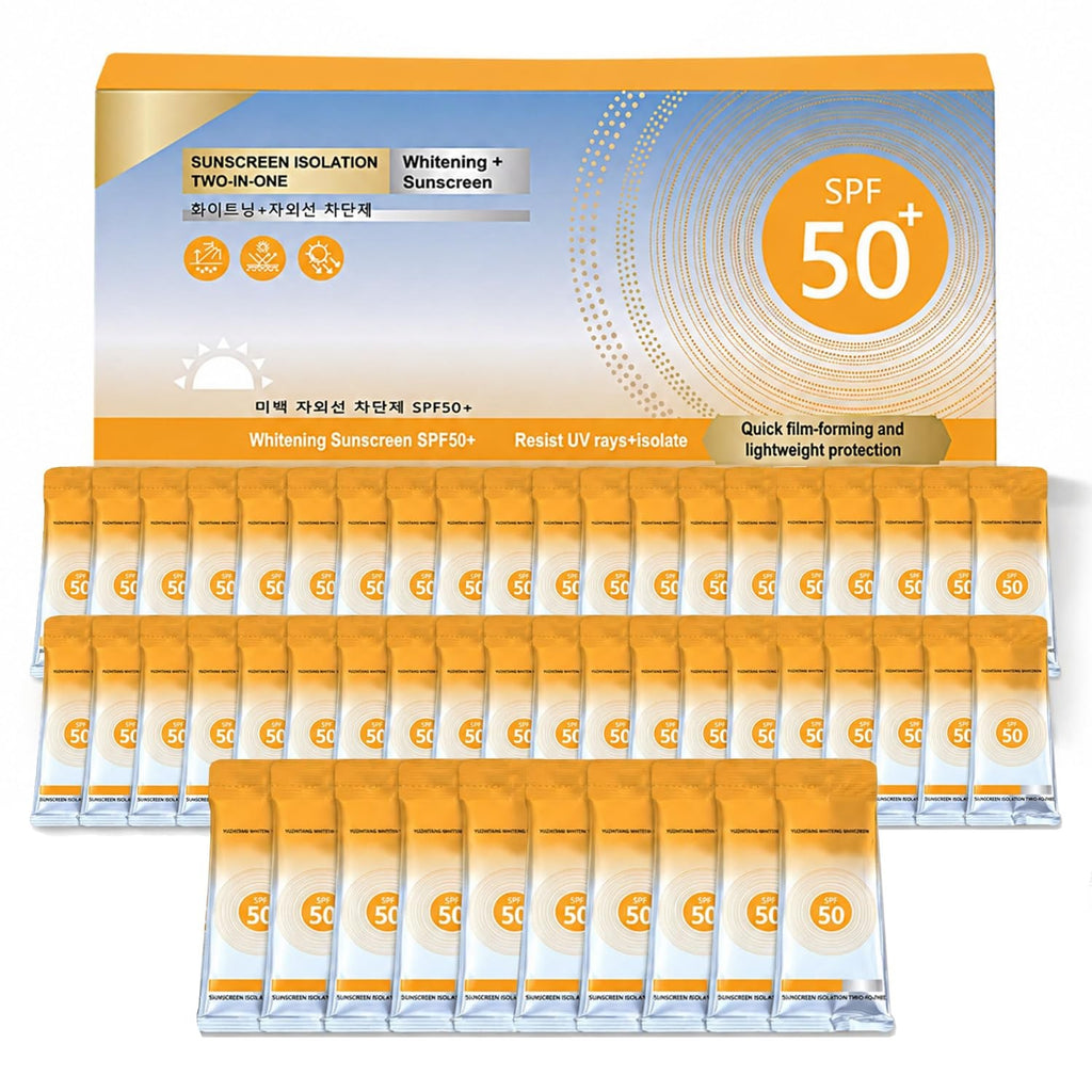 Mini Waterproof Sunscreen Pack - 50 Single-Use Travel-Size Lotion