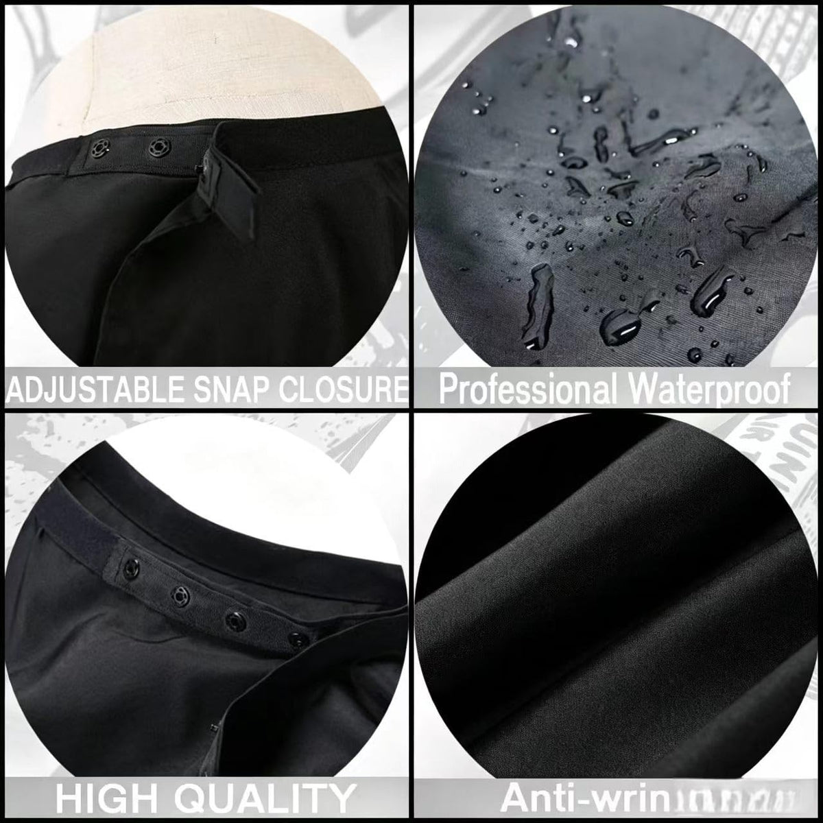 Professional Waterproof Hair Cutting Cape with Adjustable Snap Closure 47x55 Inches