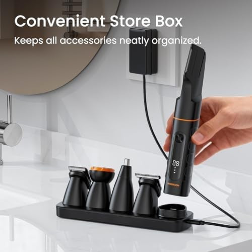 Waterproof Body & Pubic Hair Trimmer Kit for Men - Precision & Versatile Grooming