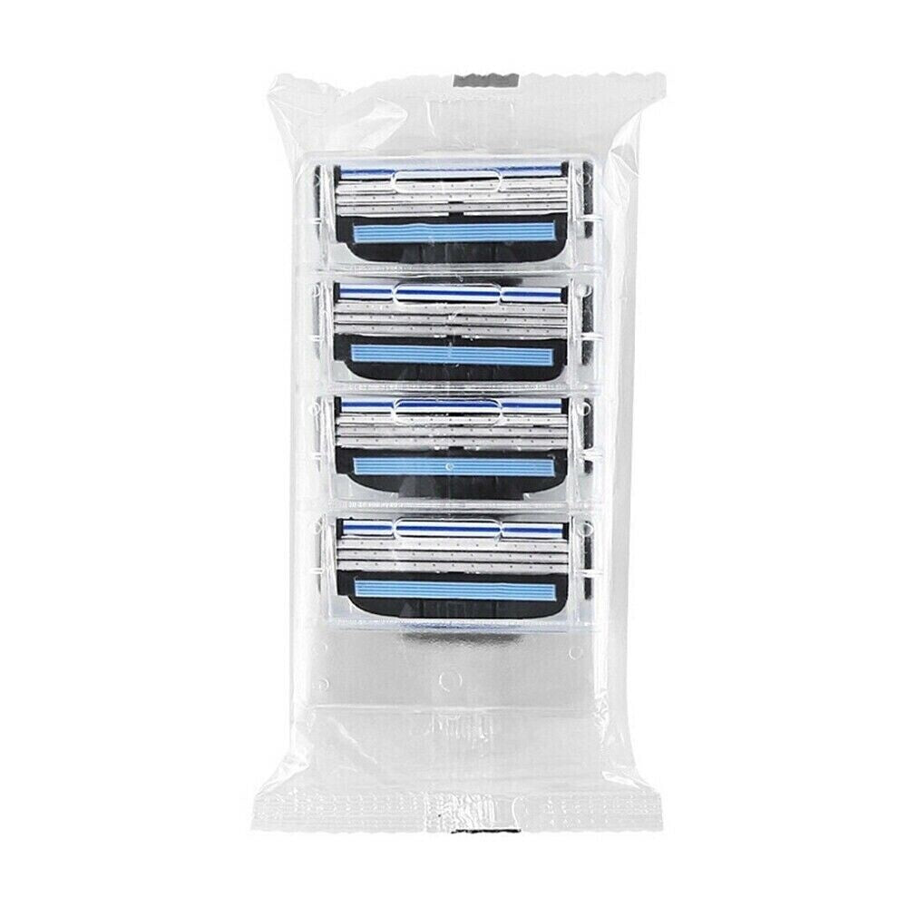 4 Pcs Razor Blades Compatible with Gillette Mach3 - Sharp Shaving Replacement Cartridges