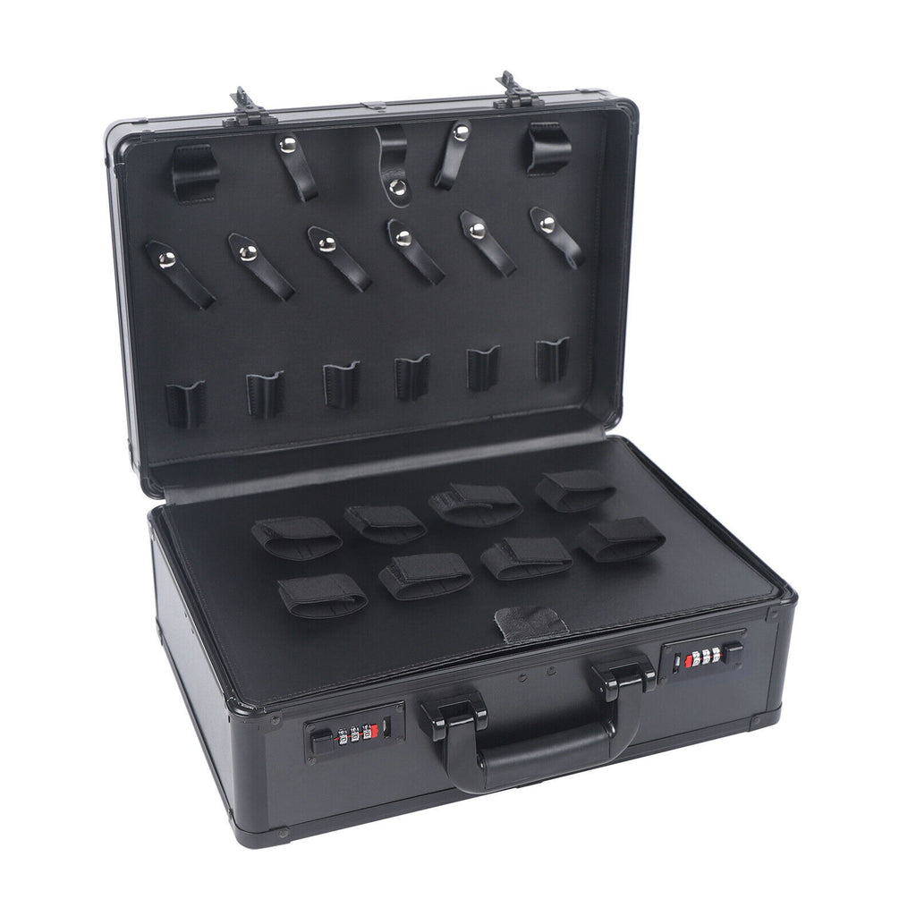 Portable Barber Styling Tool Case with Locking Compartments for Travel