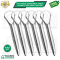 Metal Tongue Scraper Set - 6 Pieces 6-inch Oral Dental Care Tool