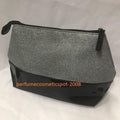 Black and Gray Travel Cosmetic Bag - Compact PVC Organizer