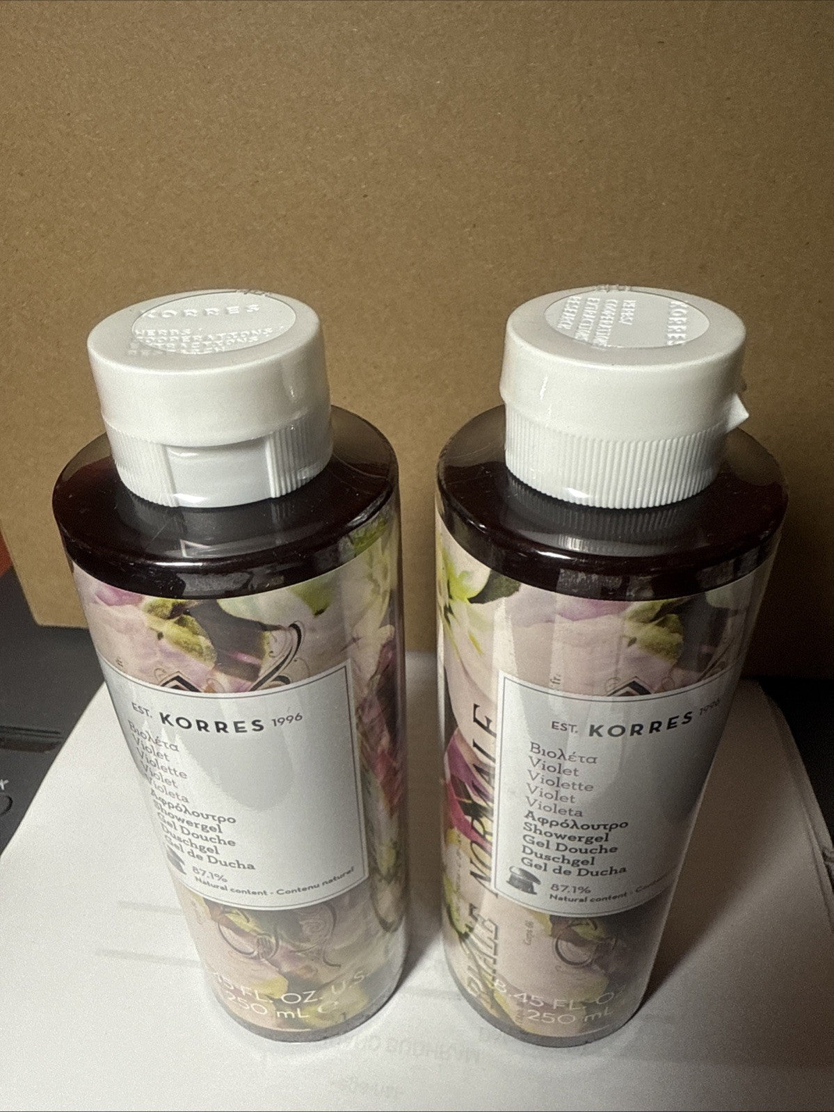 KORRES Violet Shower Gel 8.45 oz Pack of 2 | Moisturizing Body Wash