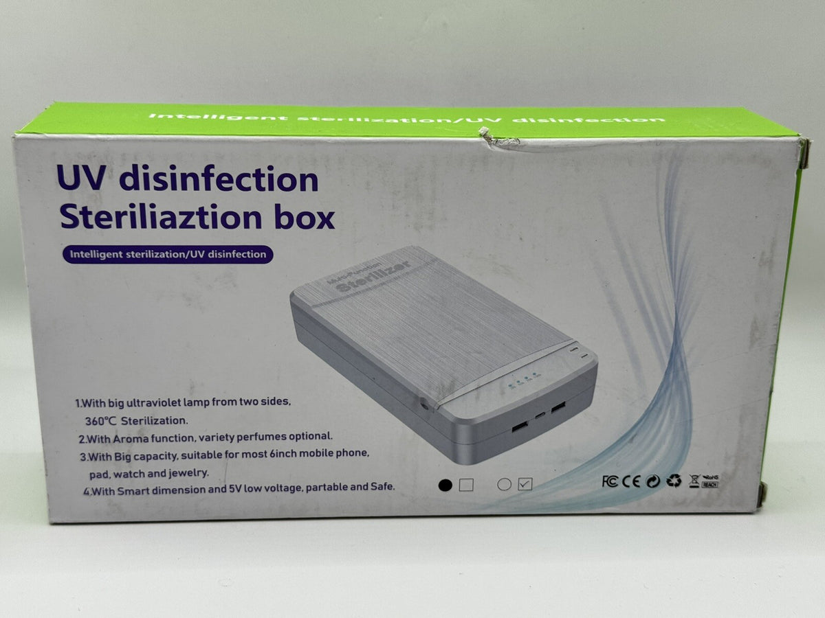 UV Disinfection Sterilizer Box with Aromatherapy for Cell Phones - White