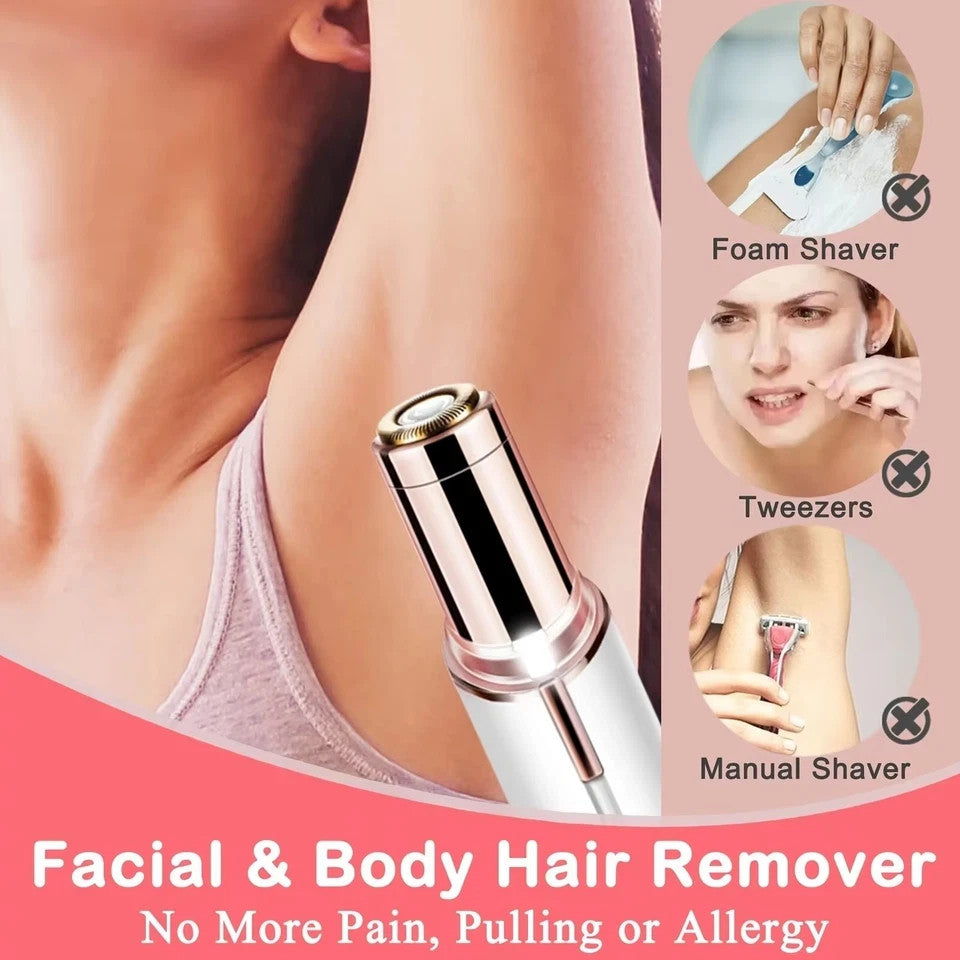 Facial Hair Remover for Women Painless Trimmer & Epilator - USB Rechargeable, Portable