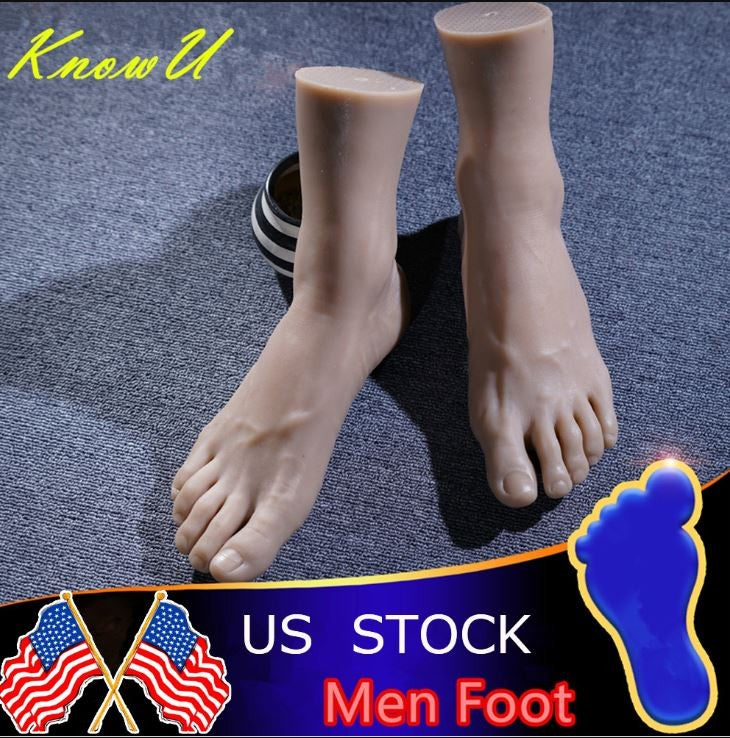 Realistic Silicone Male Foot Model for Shoe Display and Anatomical Study - 26.5cm EUR 44