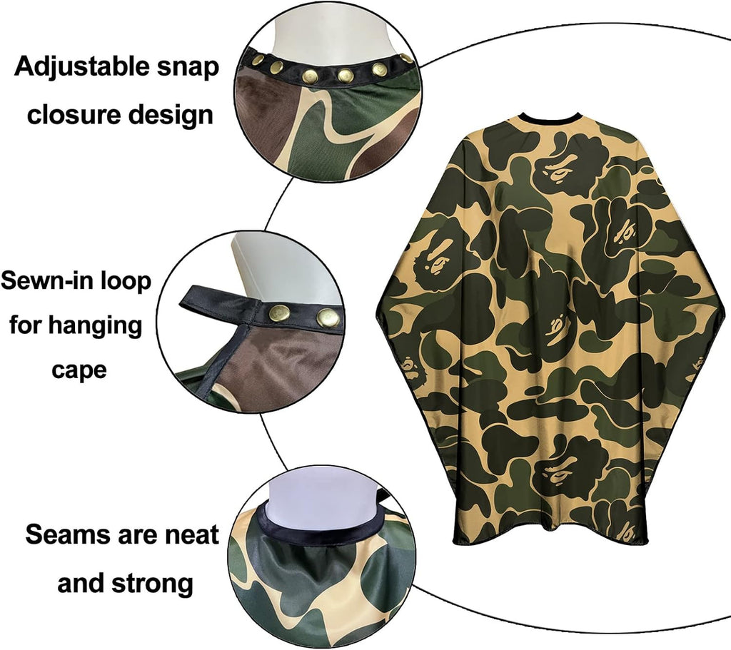Professional Waterproof Hair Cutting Cape for Men with Snaps - Salon Barber Cape