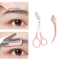 Eyebrow Trimmer Set with Curved Razor & Precision Scissors - Facial Grooming Tool