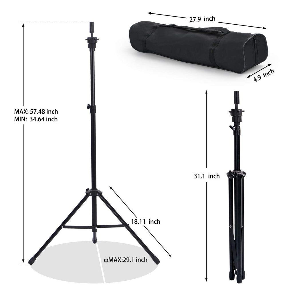 Adjustable Wig Holder Stand Tripod Mannequin Head for Hairdressing Salon