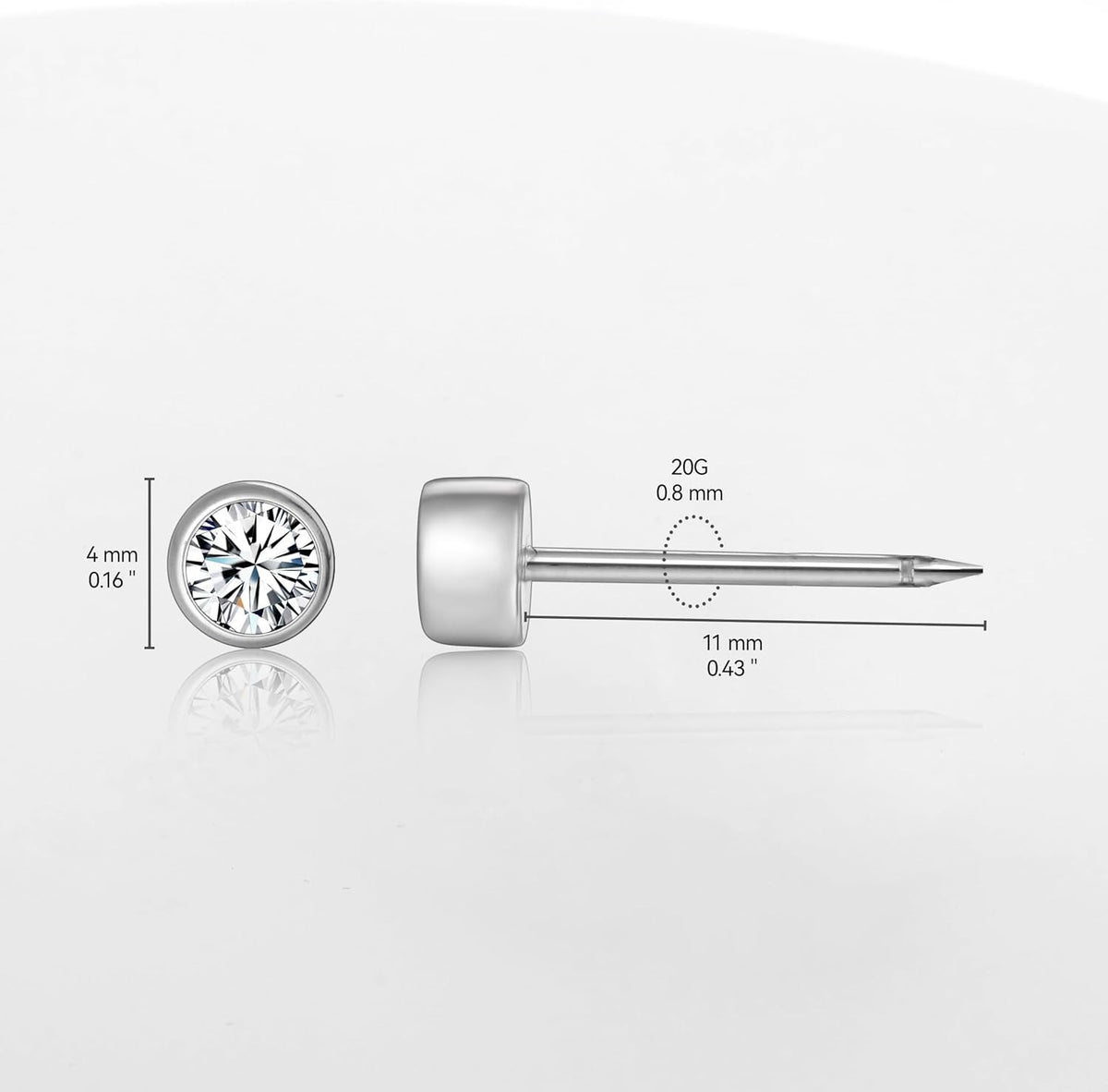 Titanium Ear Piercing Gun Kit - Disposable Gun with Hypoallergenic Titanium Studs