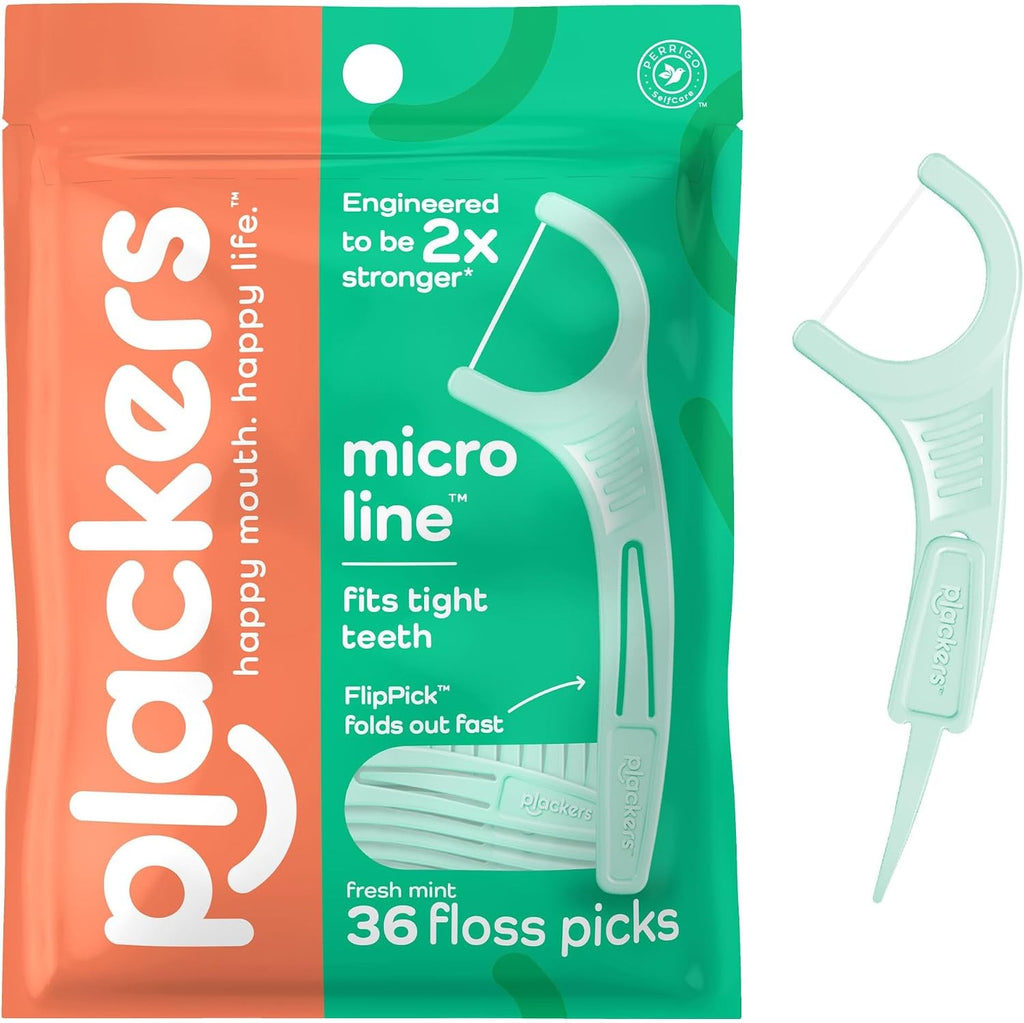 Micro Mint Dental Floss Picks - 36 Count, Easy Grip, Tuffloss Technology