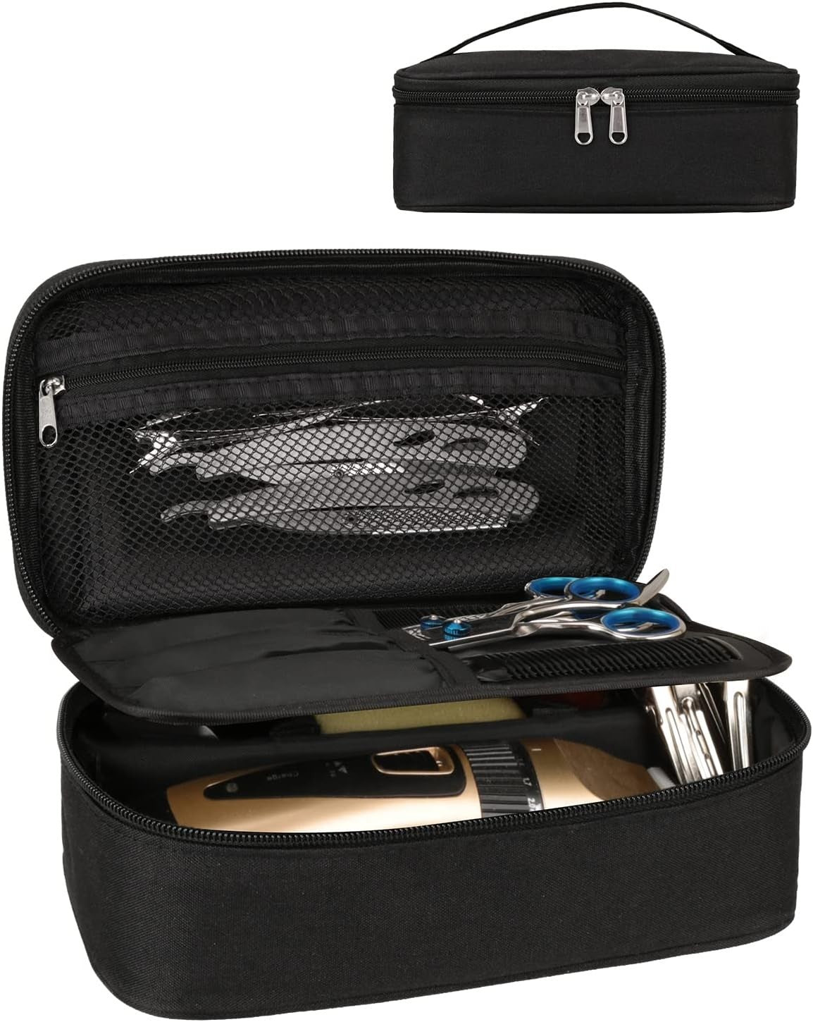 Portable Barber Tool Bag for Hair Clippers & Accessories, Black