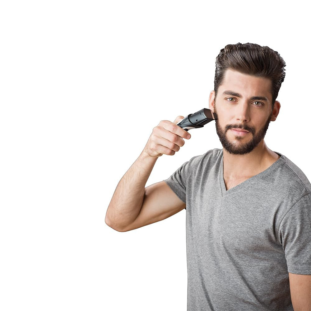 Cordless Beard Trimmer with 9 Length Settings & Pop-Up Grooming Blade