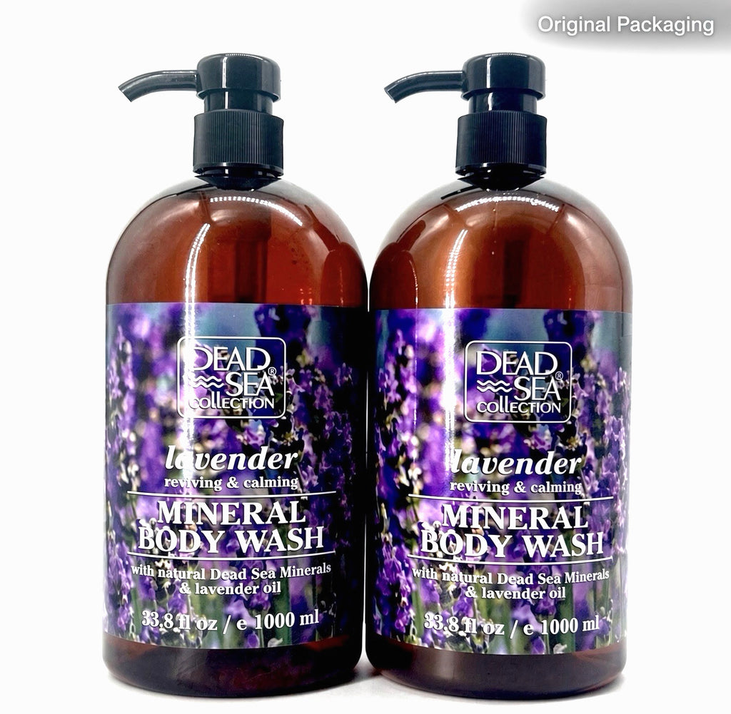 Lavender Dead Sea Mineral Body Wash 2-Pack – Hydrating Natural Skin Care