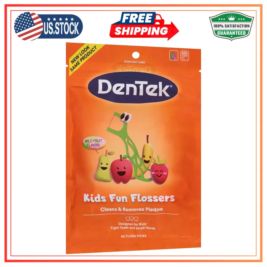Kids Floss Picks Wild Fruit Flavor 90 Count - Kid-Friendly Oral Care