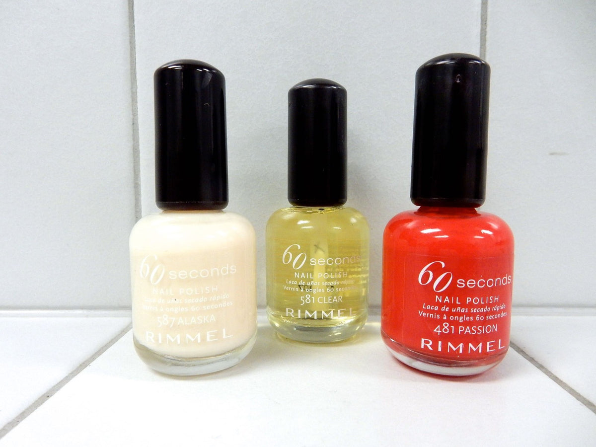 Rimmel 60 Seconds Nail Polish Trio Set - 3 Vibrant Colors