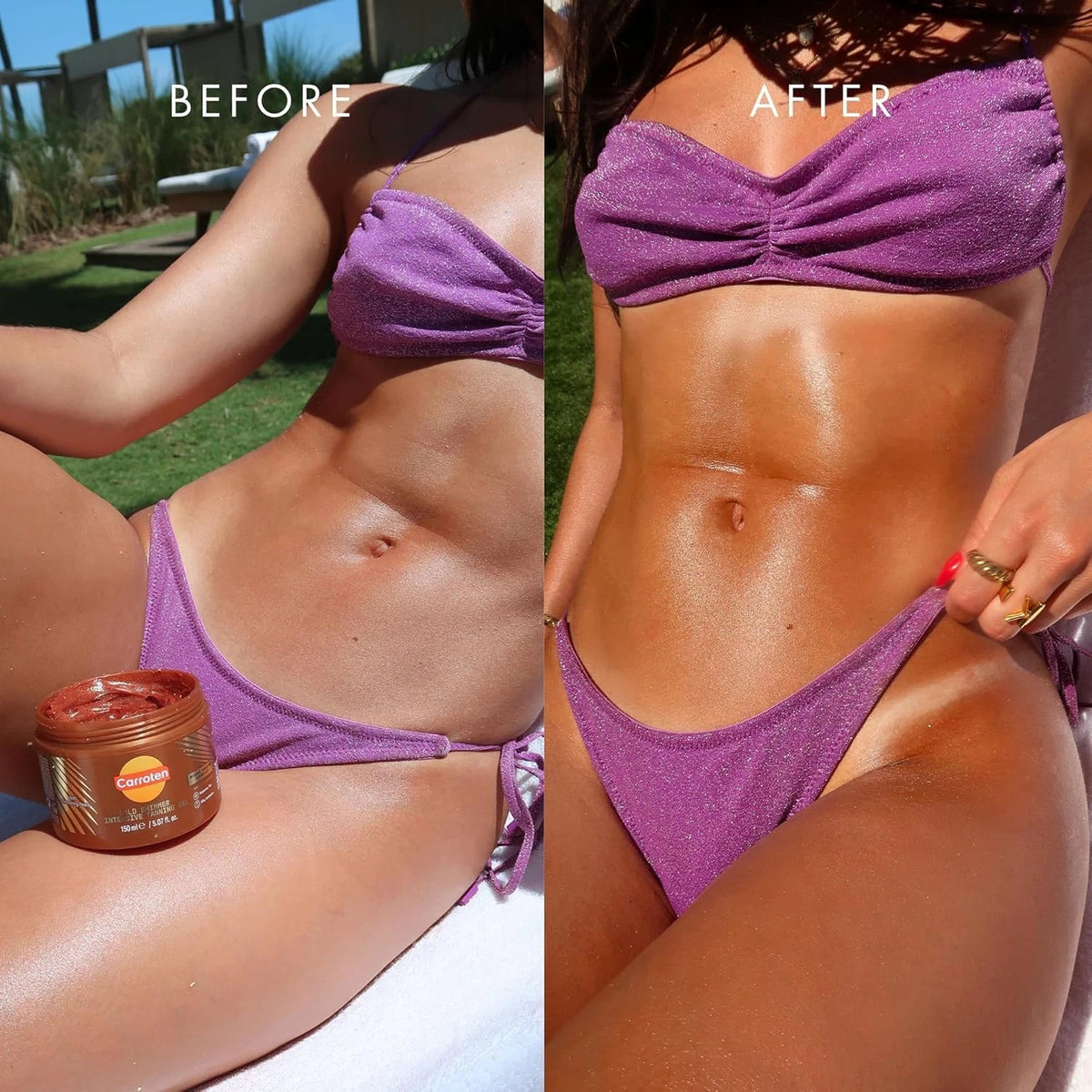 Water-Resistant Tanning Gel with Shimmering Pearls & Natural Oils SPF0 - 5.07 fl oz