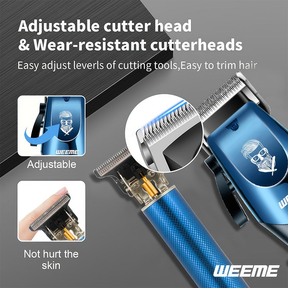 Men's Cordless Hair Clipper Set - Rechargeable Trimmer & Shaver Kit