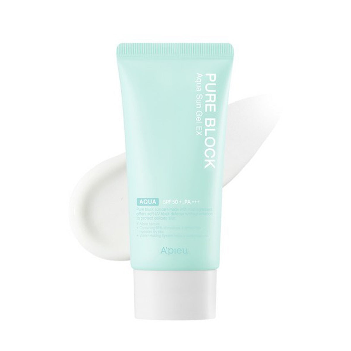 A'Pieu Pure Block Aqua Sun Gel SPF50+ PA+++ 50ml - Gentle Hydrating Sunscreen
