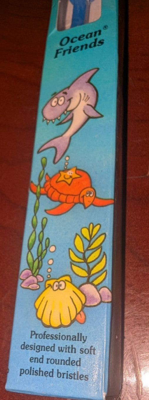 NOS Vintage 1990 Ocean Friends Childs Toothbrush - Cute Kid's Oral Care