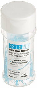 Dental Floss Threader Bottle 150 Count - Easy Bridge Flossing Aid