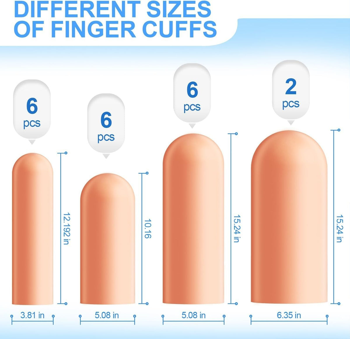 Silicone Finger Protectors 20 Pcs, Reusable Gel Finger Caps for Pain Relief & Skin Care