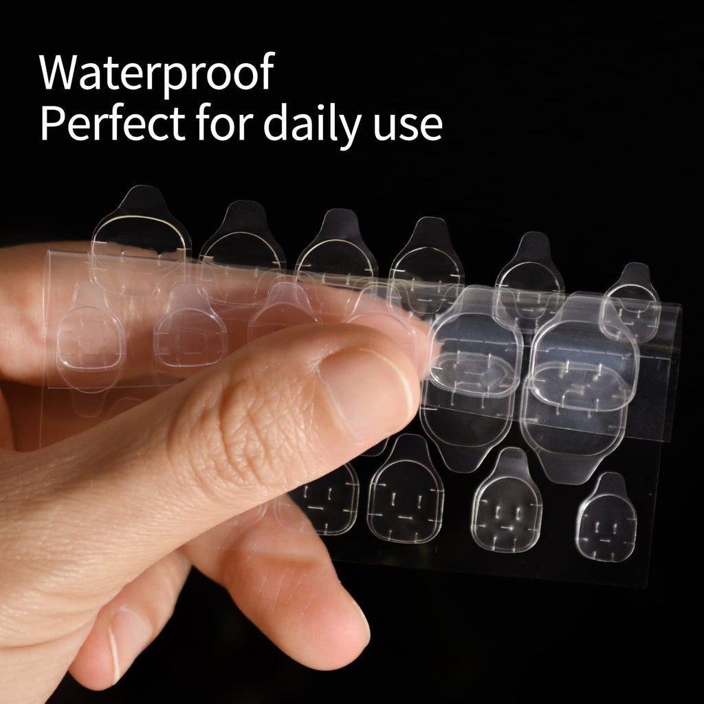 240 Pcs Waterproof Nail Stickers & Adhesive Tabs for Press-On Nails