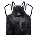Heavyweight Barber Apron with Adjustable Cross-Back Straps and Multiple Pockets - Black Camo