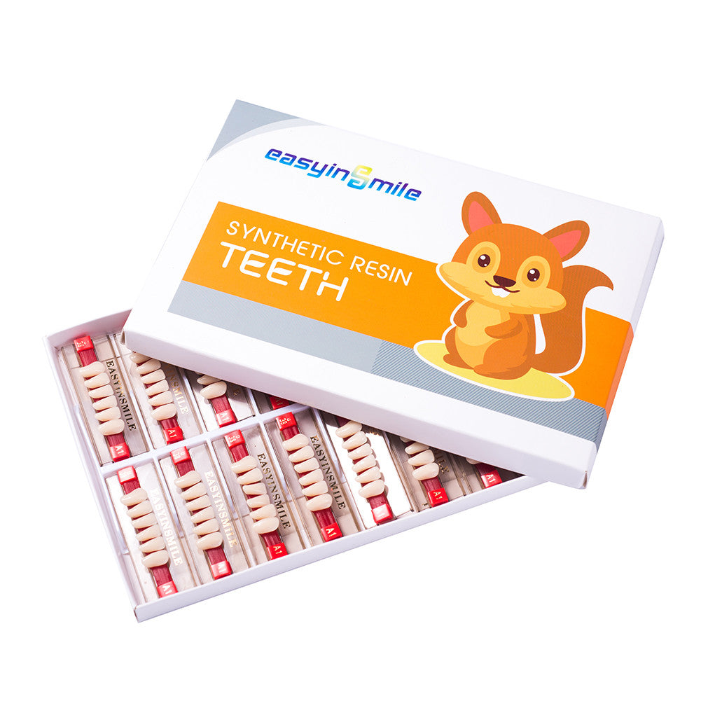 Dental Acrylic Resin False Teeth Full Set - Upper & Lower Dentures A3 Shade
