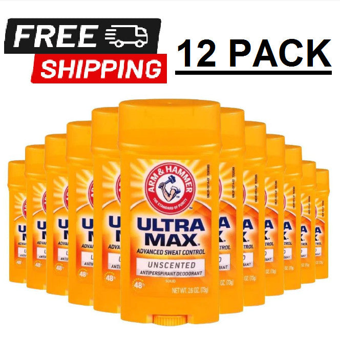 Unscented Deodorant Stick 12-Pack - Long-Lasting Odor Protection